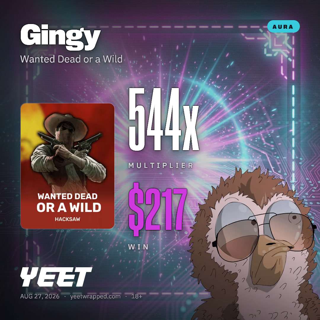 Gingy hit 543.5x on Wanted Dead or a Wild