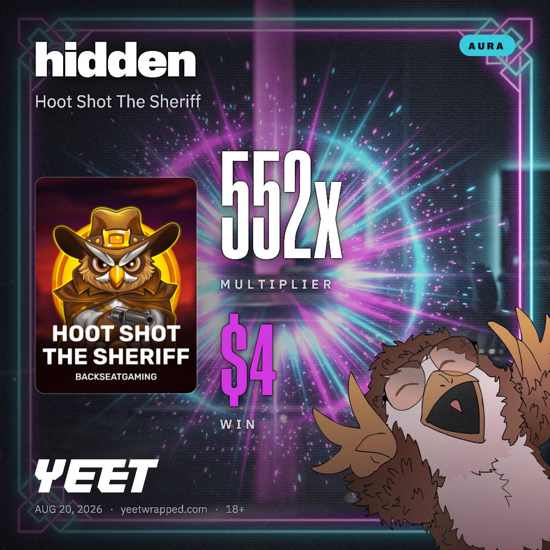 hidden hit 552.2x on Hoot Shot The Sheriff