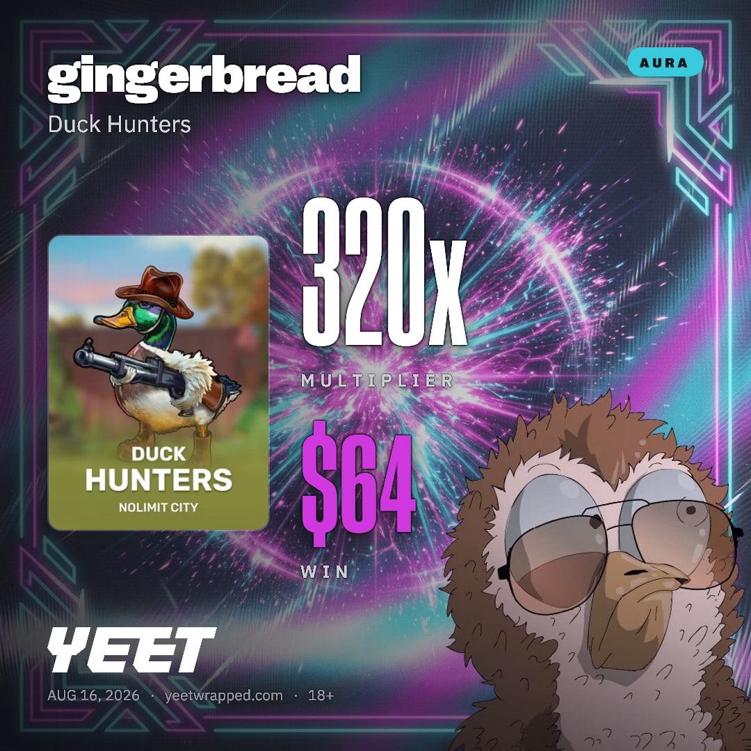 gingerbread hit 319.8x on Duck Hunters