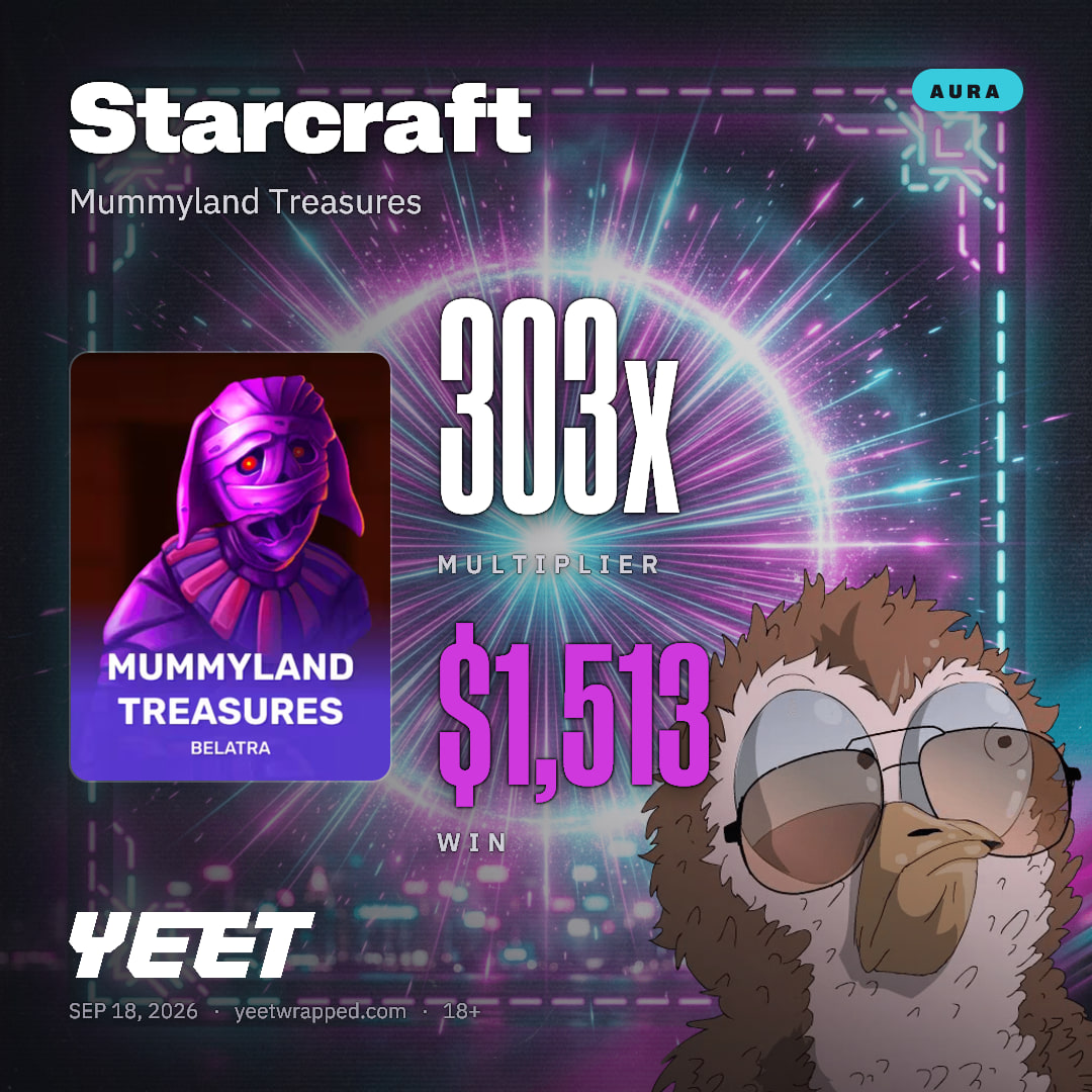 Starcraft hit 302.6x on Mummyland Treasures