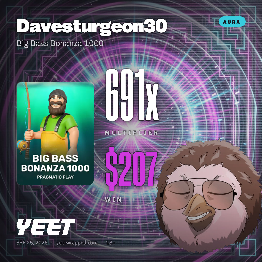 Davesturgeon30 hit 691.5x on Big Bass Bonanza 1000