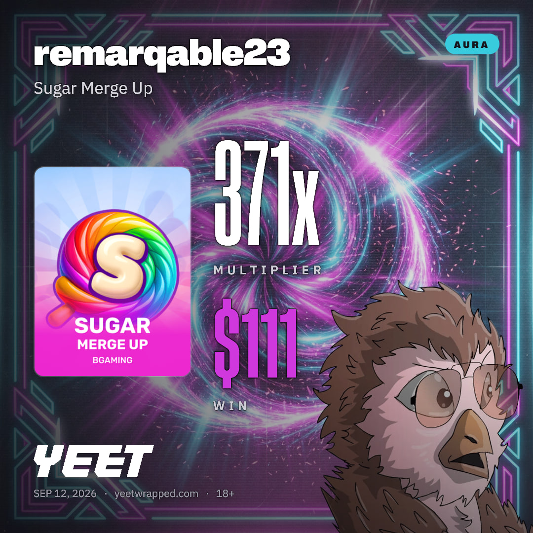 remarqable23 hit 371.4x on Sugar Merge Up