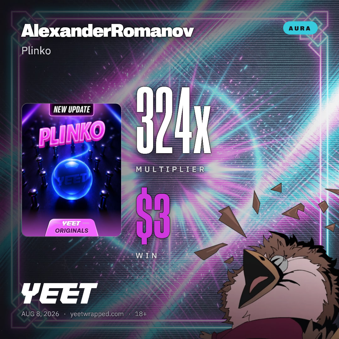 AlexanderRomanov hit 324x on Plinko