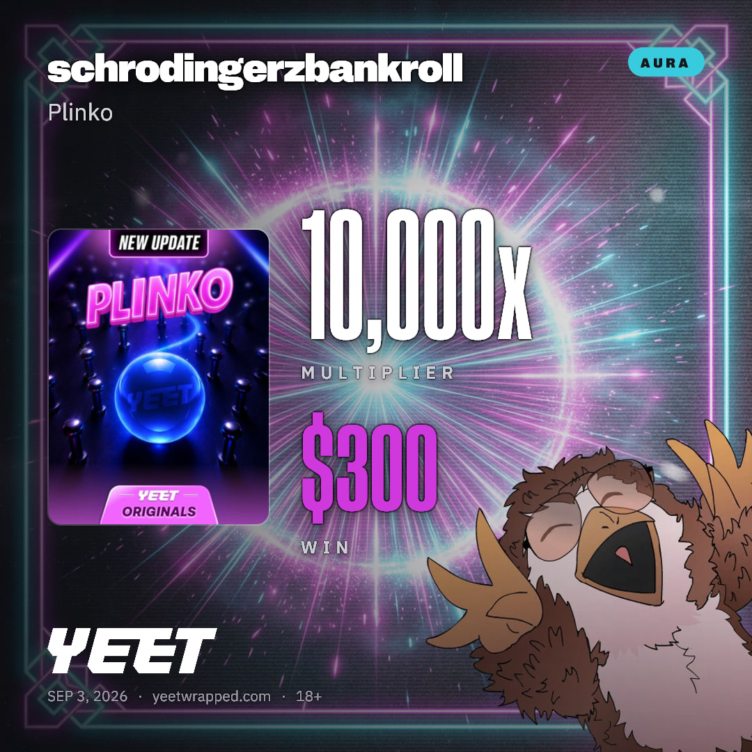 schrodingerzbankroll hit 10,000x on Plinko