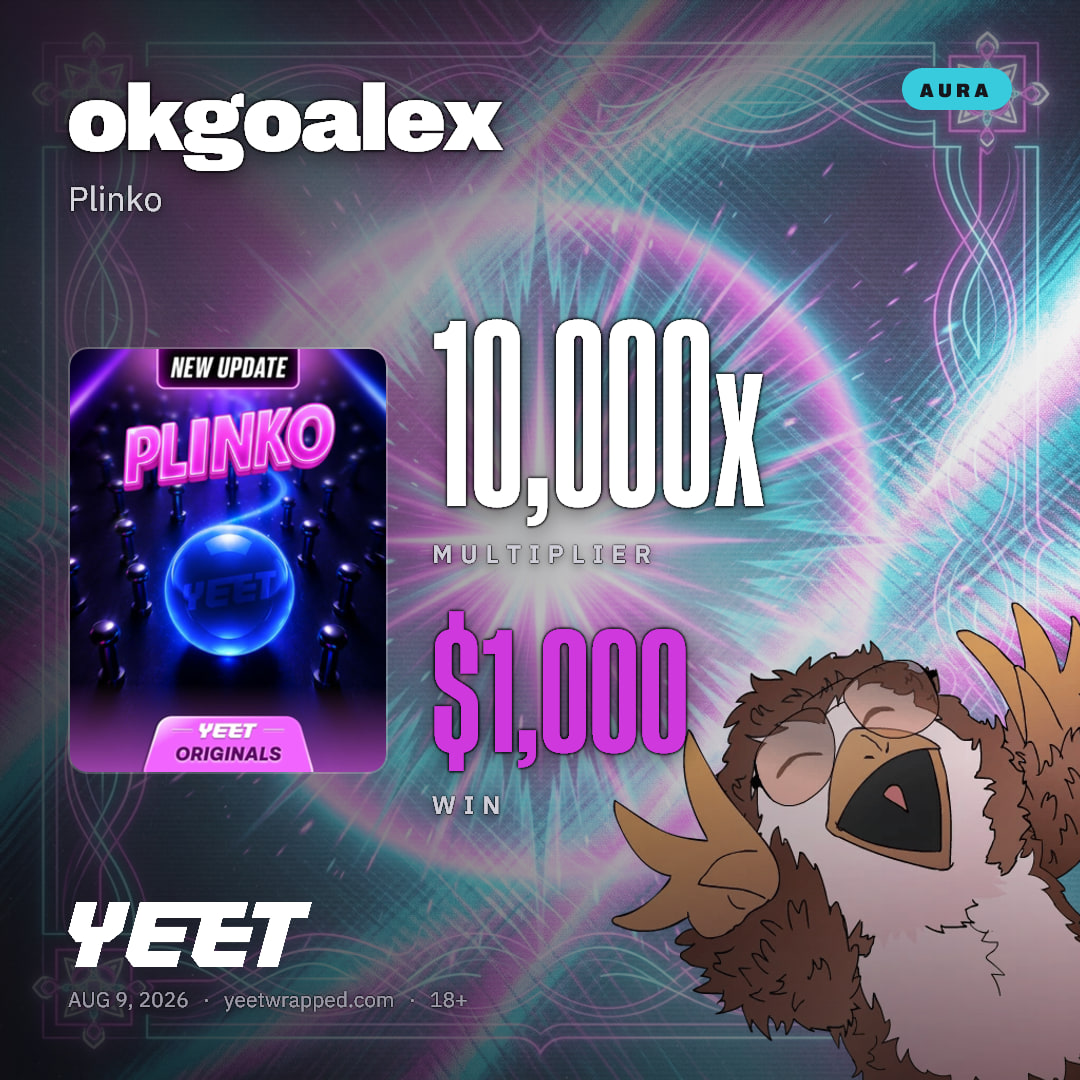 okgoalex hit 10,000x on Plinko