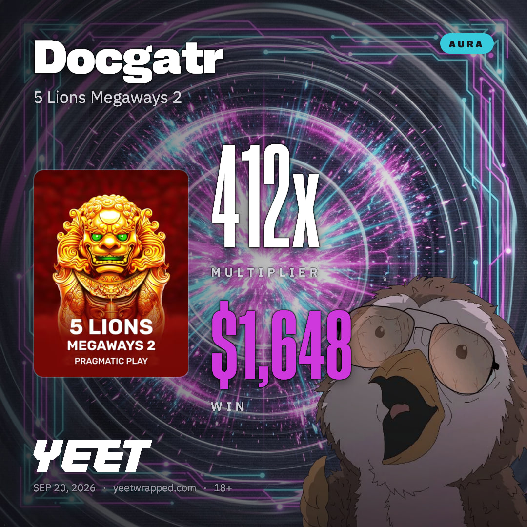 Docgatr hit 411.9x on 5 Lions Megaways 2