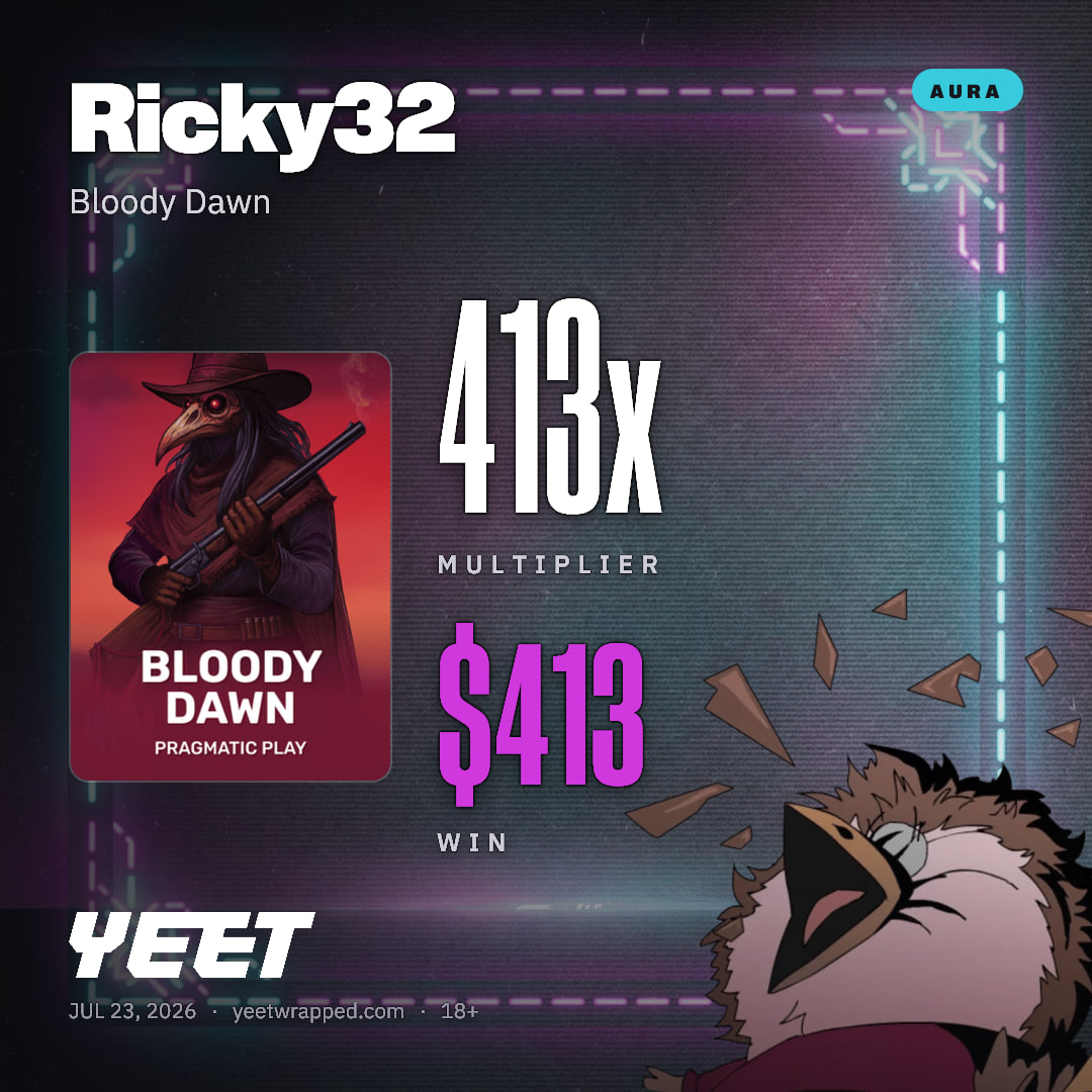 Ricky32 hit 412.9x on Bloody Dawn
