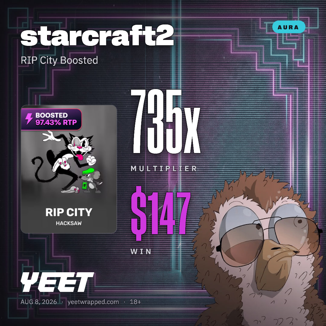 starcraft2 hit 735.1x on RIP City Boosted