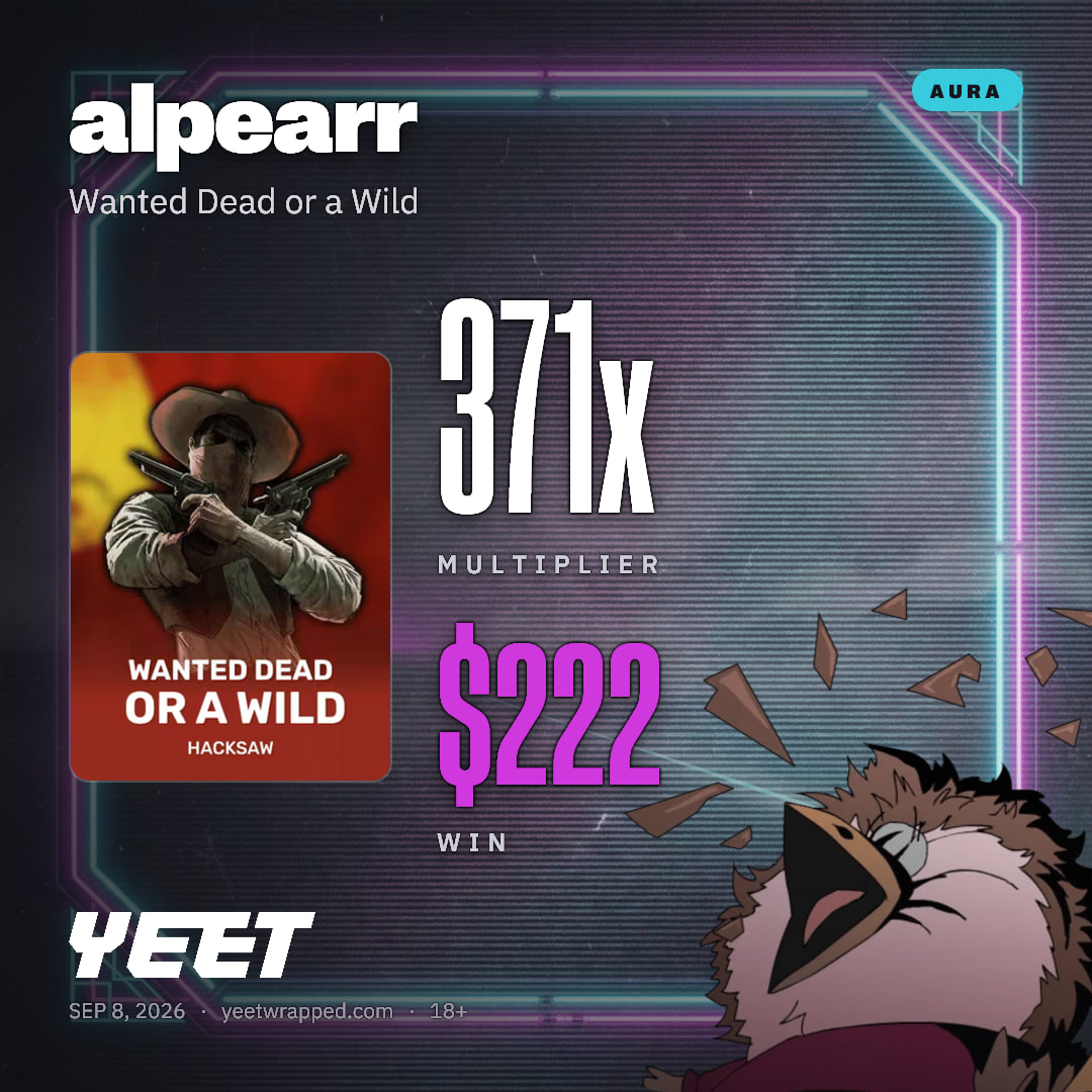 alpearr hit 370.7x on Wanted Dead or a Wild