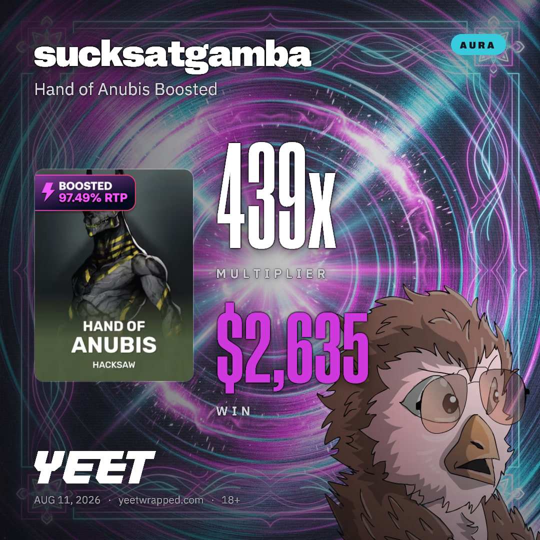 sucksatgamba hit 439.2x on Hand of Anubis Boosted