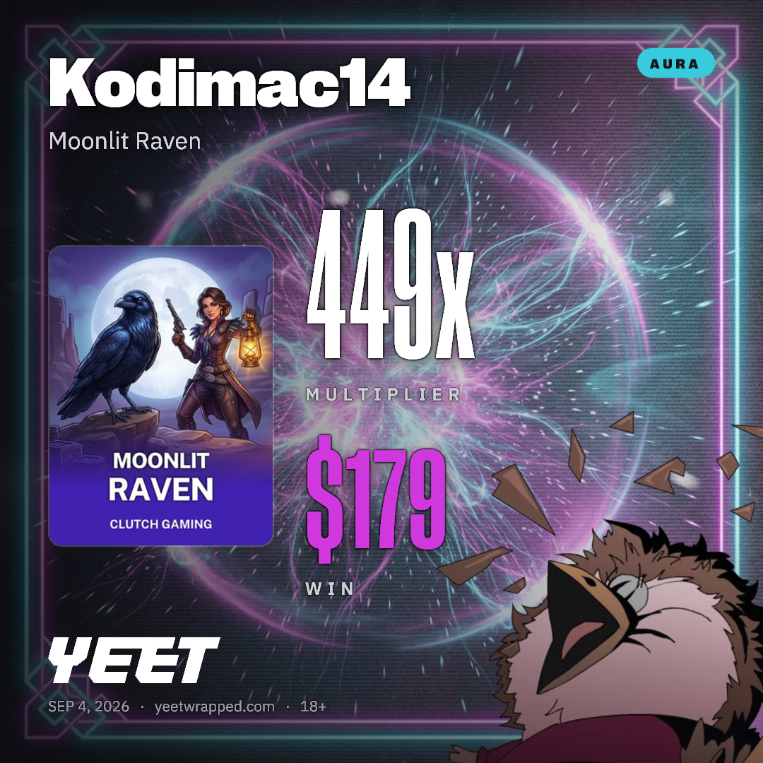 Kodimac14 hit 448.7x on Moonlit Raven