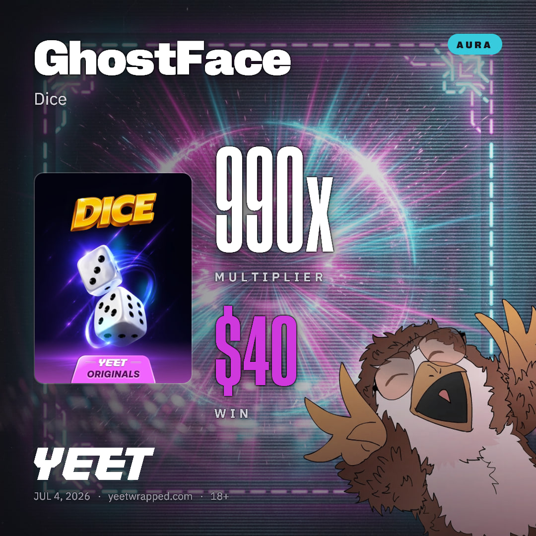 GhostFace hit 990x on Dice