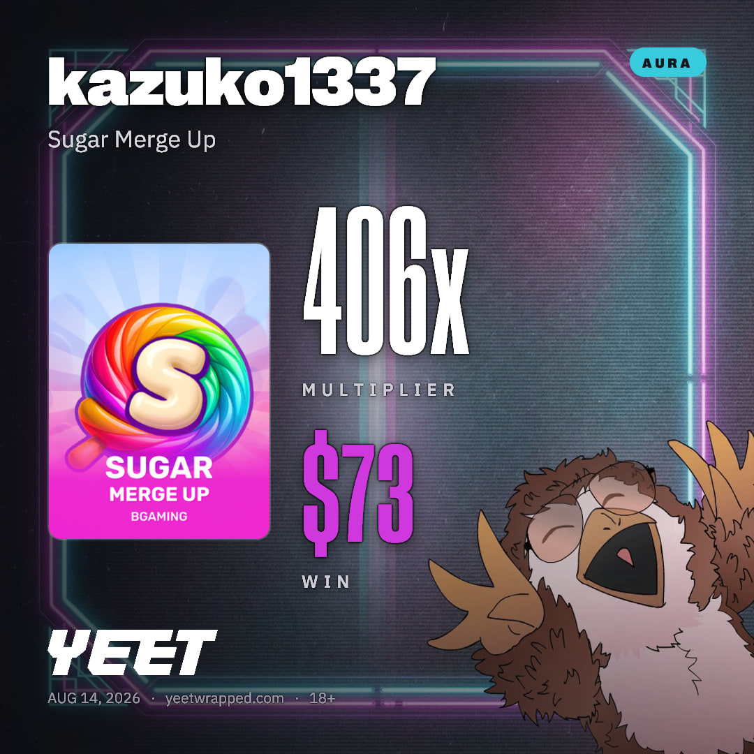 kazuko1337 hit 405.9x on Sugar Merge Up
