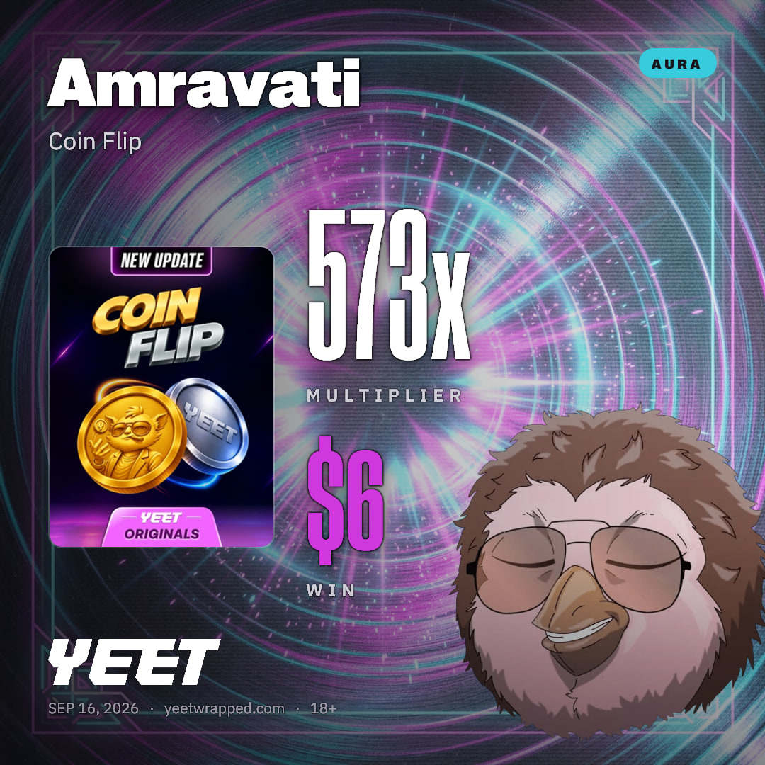Amravati hit 573.4x on Coin Flip