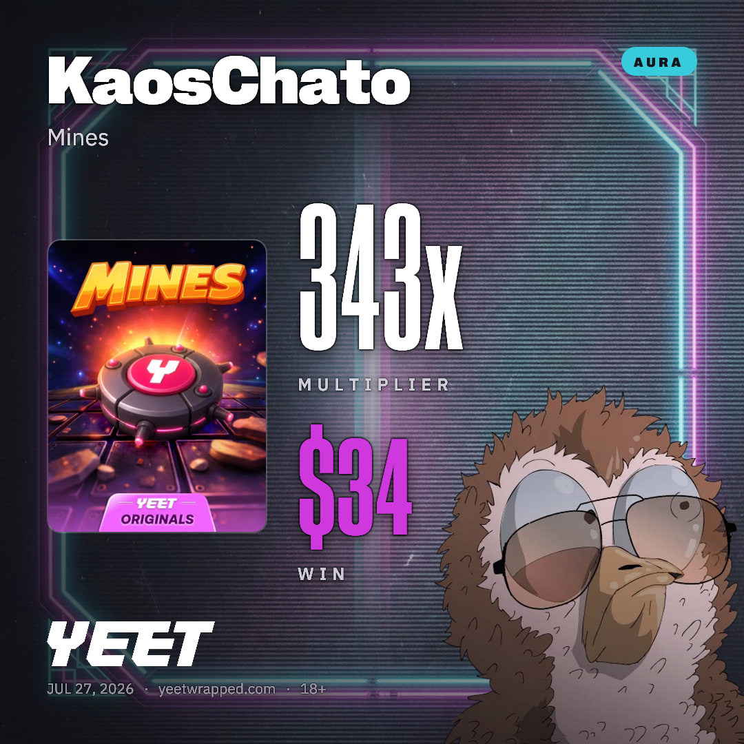 KaosChato hit 342.6x on Mines