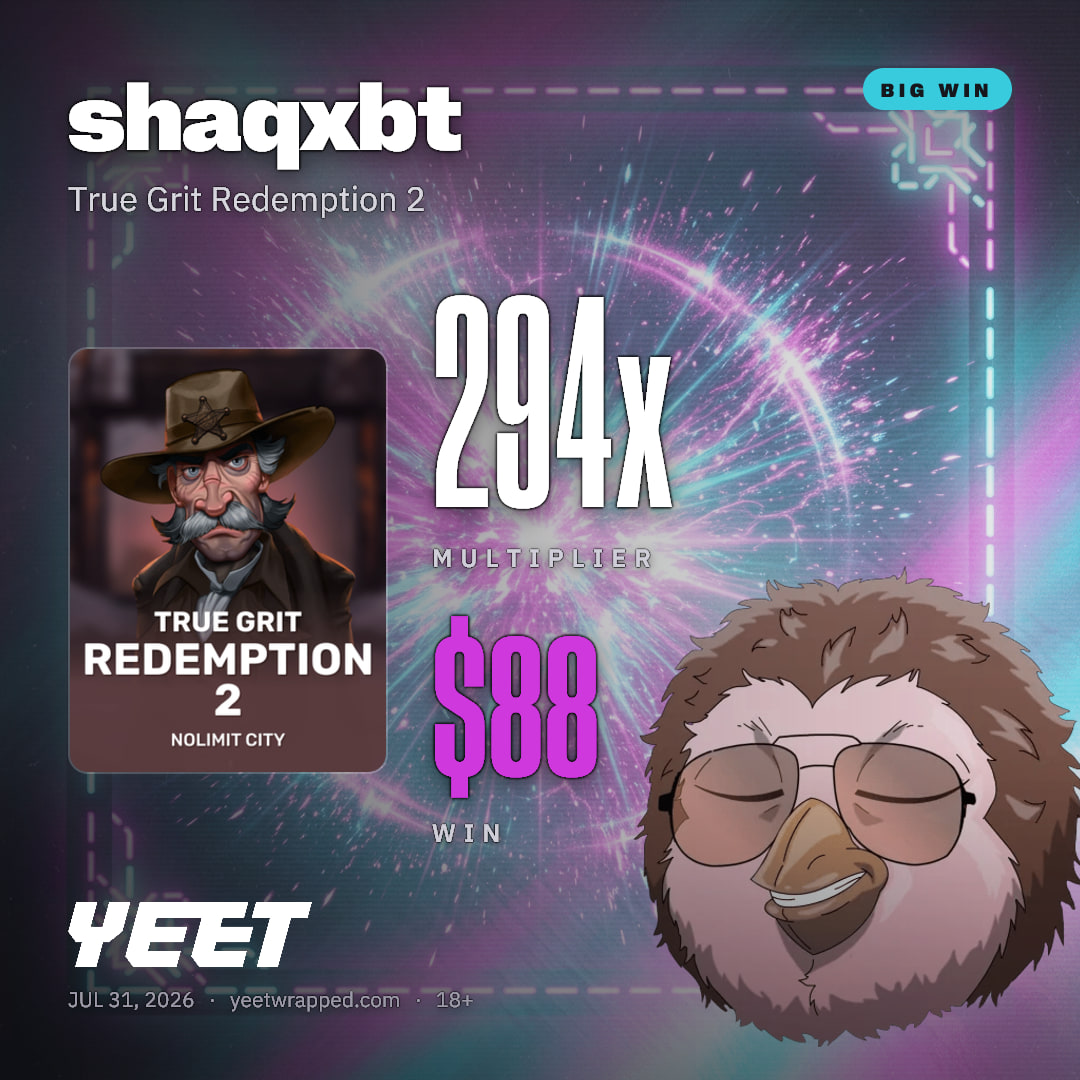 shaqxbt hit 294.4x on True Grit Redemption 2