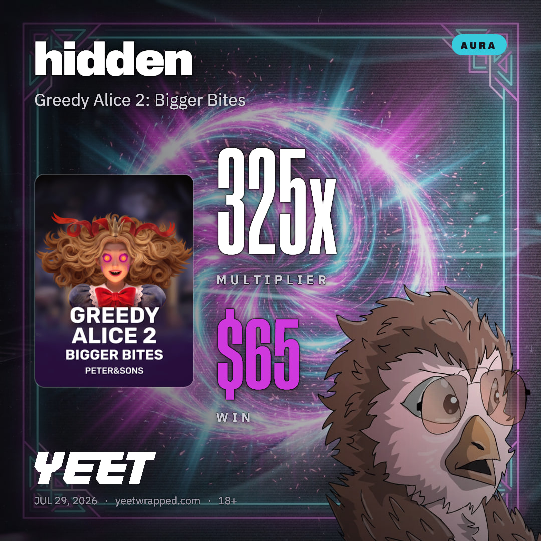 hidden hit 325.3x on Greedy Alice 2: Bigger Bites