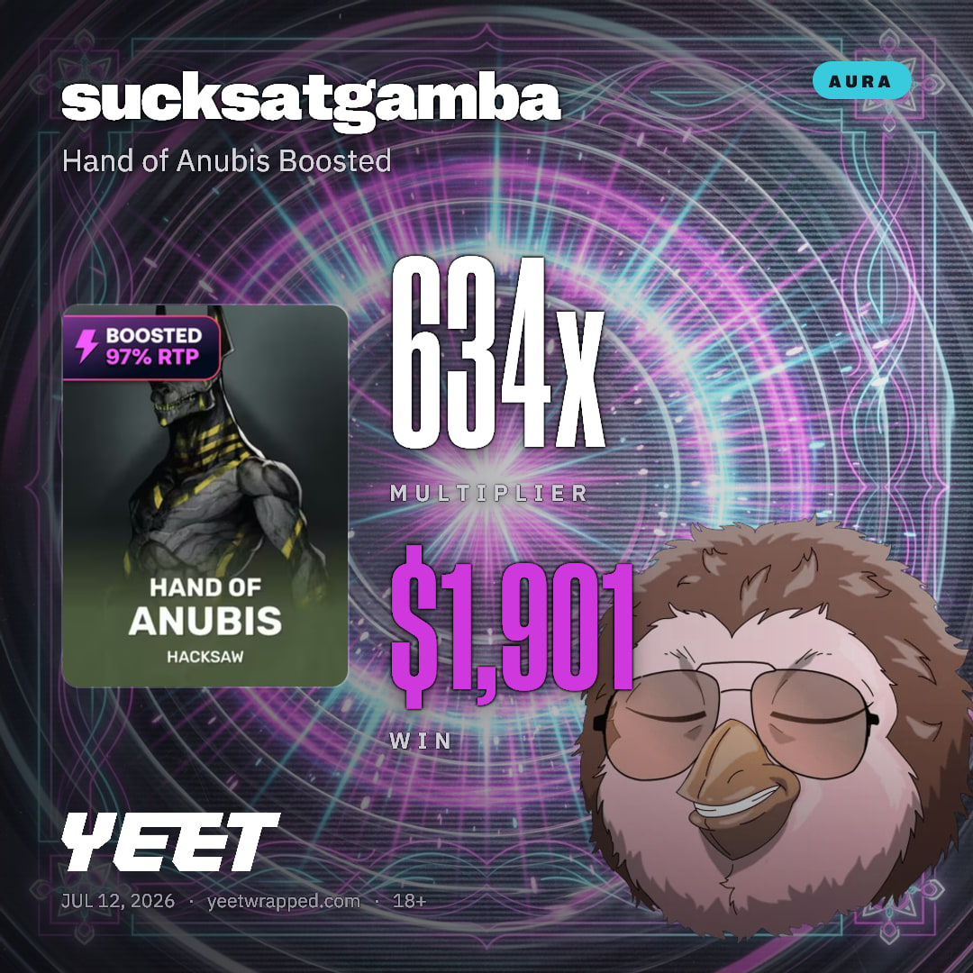 sucksatgamba hit 633.8x on Hand of Anubis Boosted