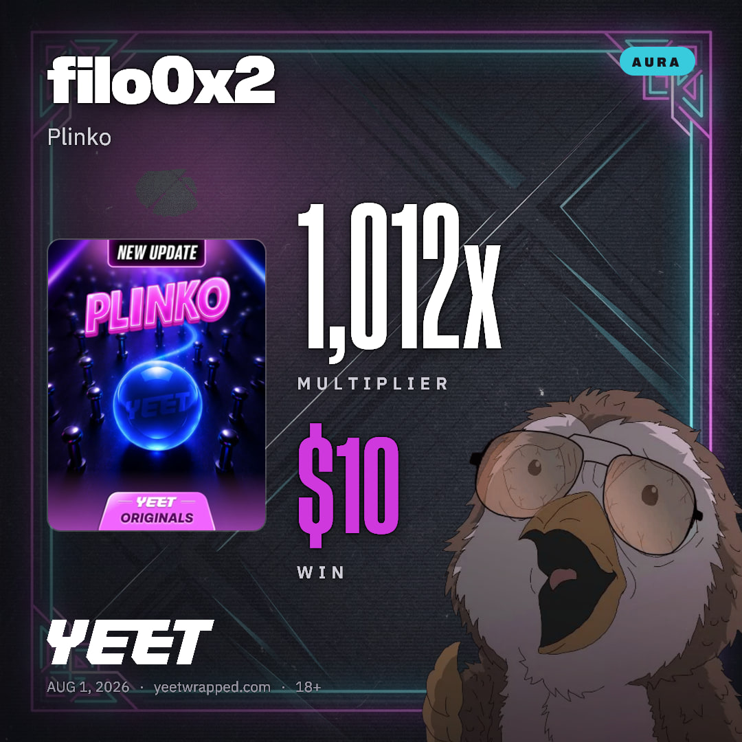 filo0x2 hit 1,012x on Plinko