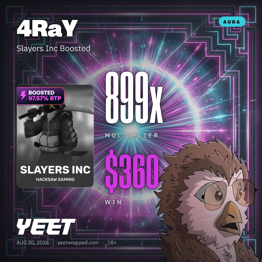 4RaY hit 899.1x on Slayers Inc Boosted