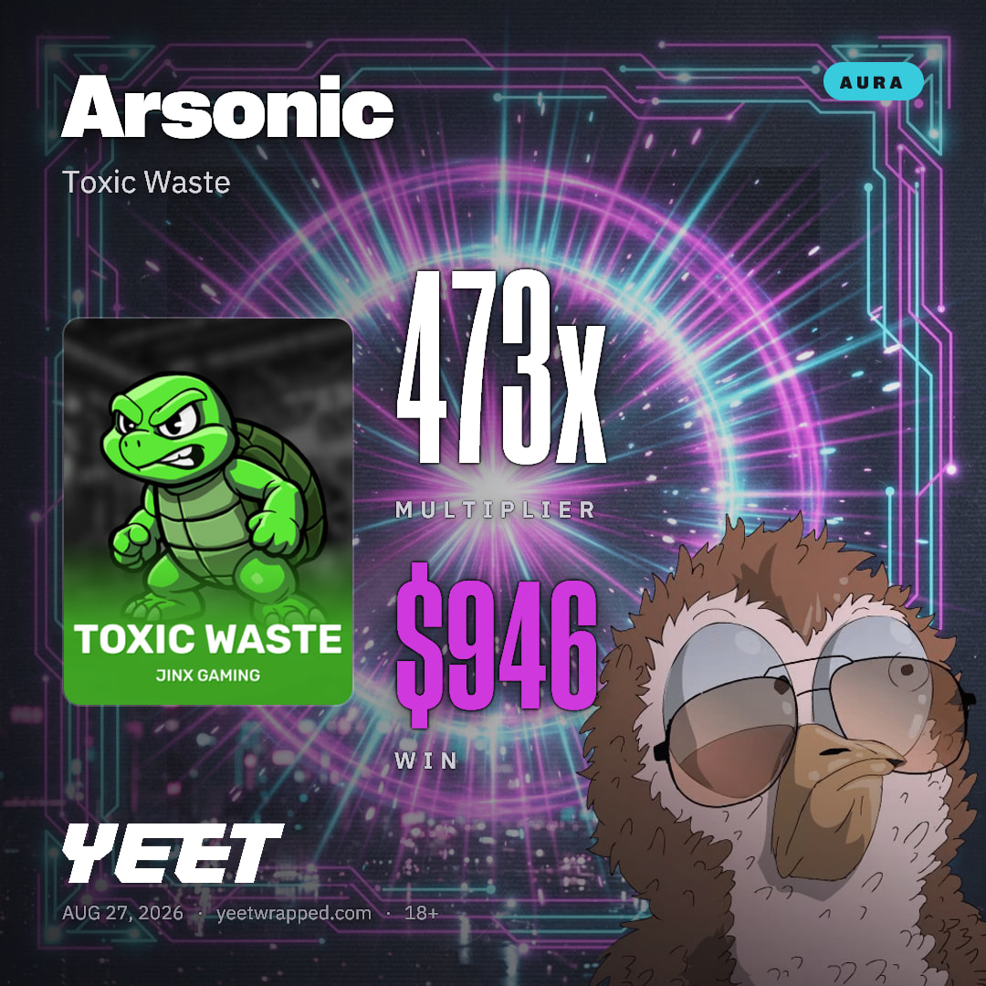 Arsonic hit 472.8x on Toxic Waste
