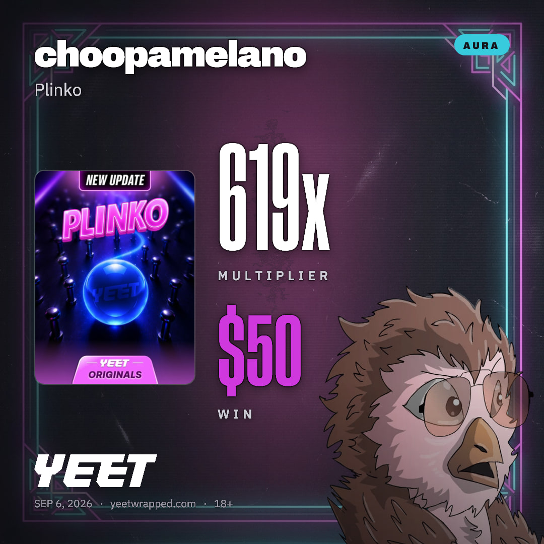 choopamelano hit 619x on Plinko