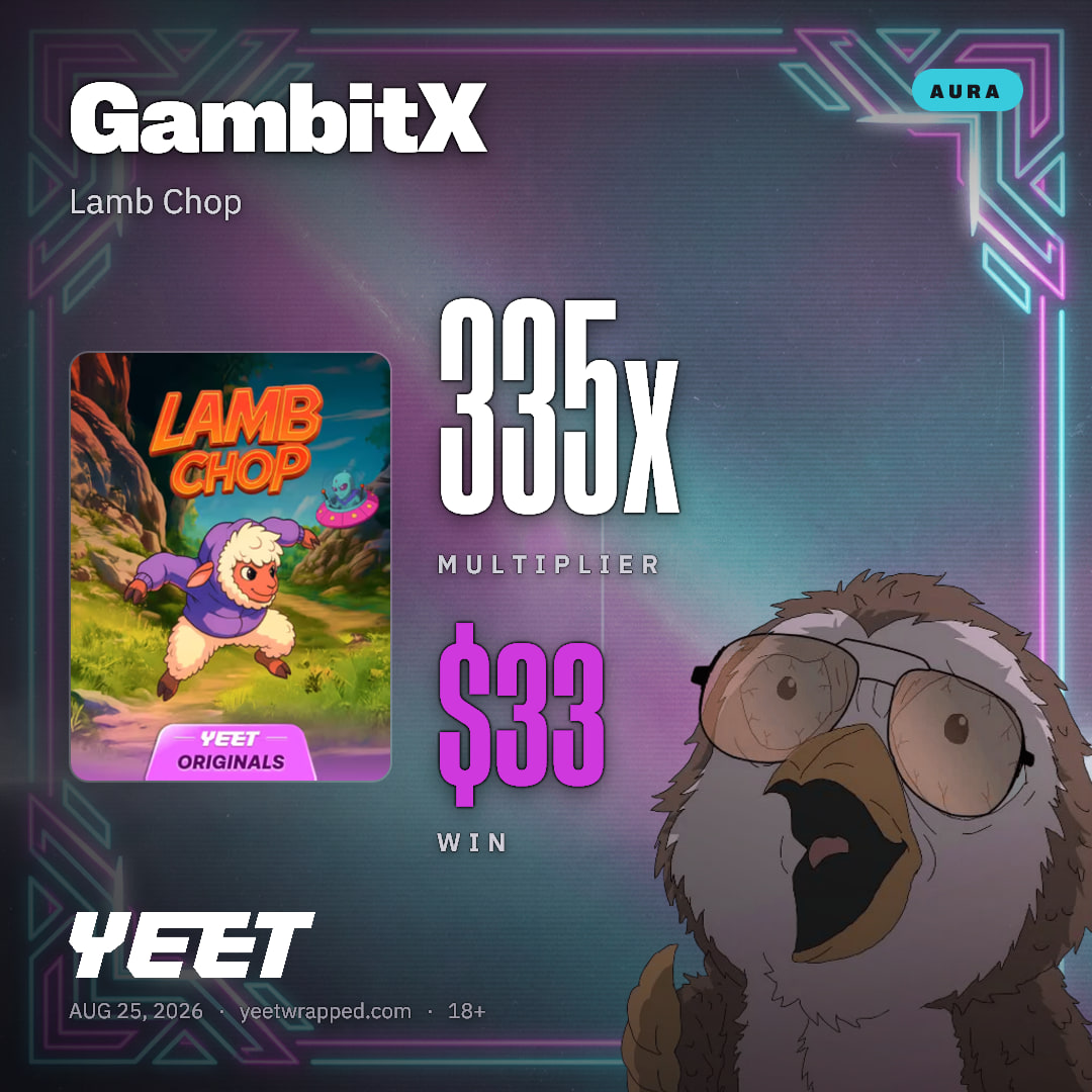 GambitX hit 334.6x on Lamb Chop