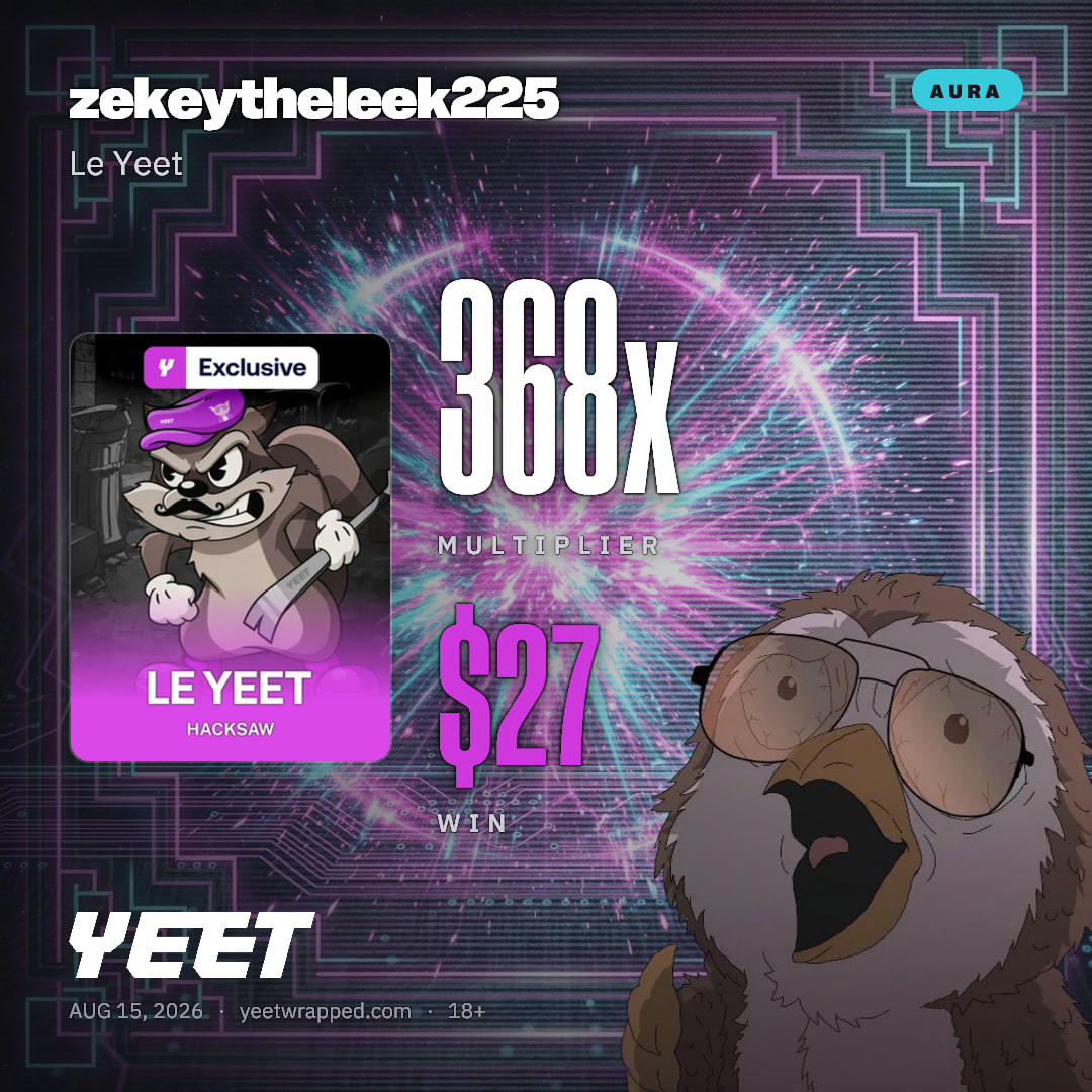 zekeytheleek225 hit 367.8x on Le Yeet