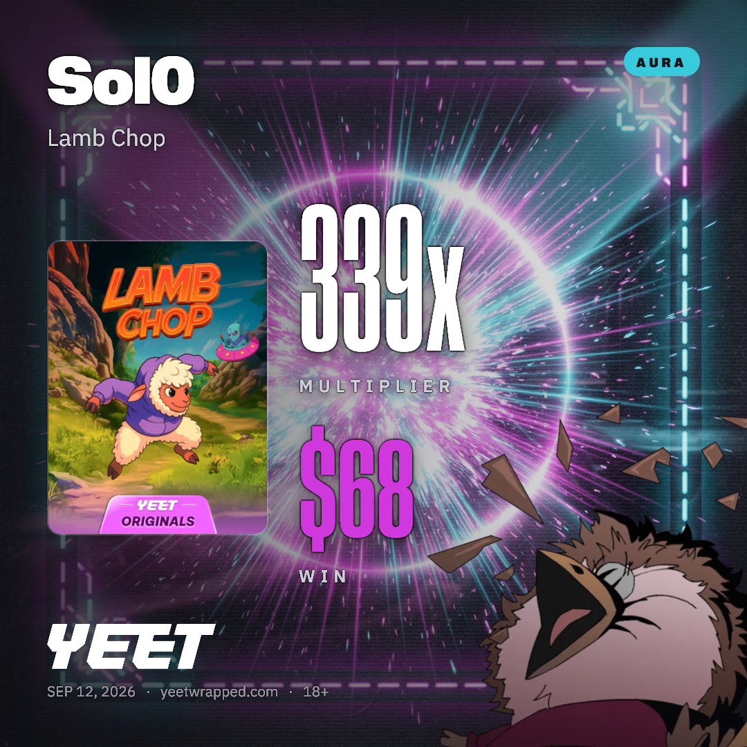 Sol0 hit 338.7x on Lamb Chop
