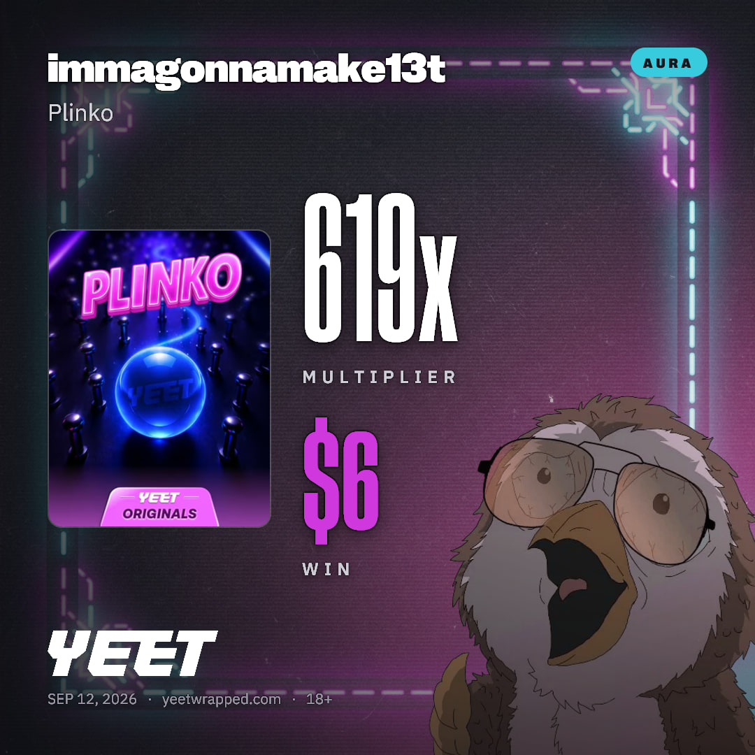 immagonnamake13t hit 619x on Plinko