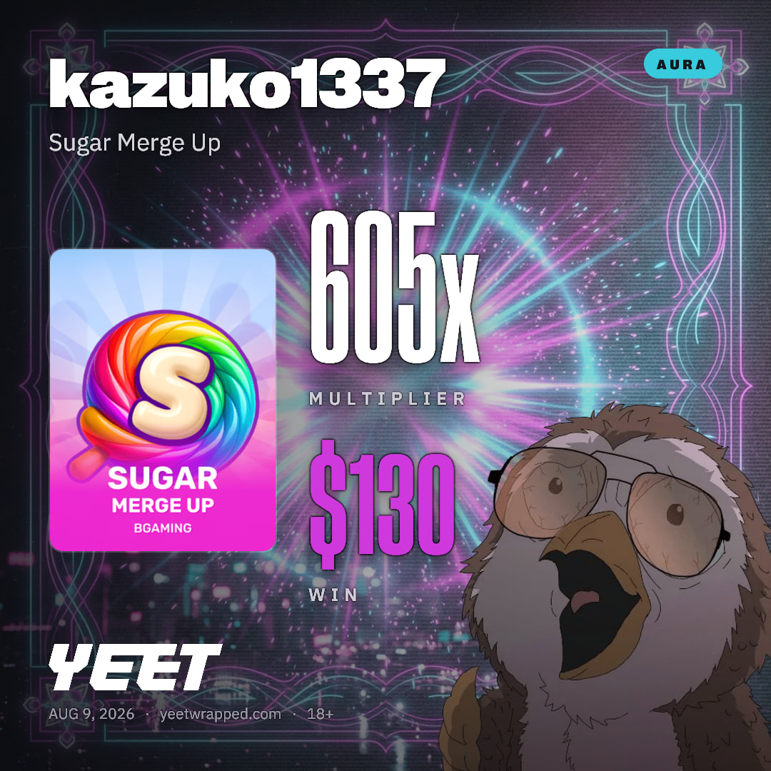 kazuko1337 hit 604.6x on Sugar Merge Up
