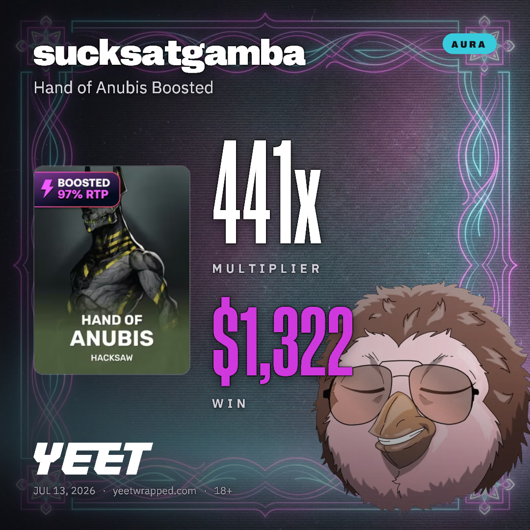 sucksatgamba hit 440.6x on Hand of Anubis Boosted