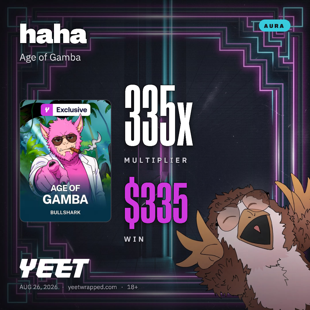 haha hit 334.7x on Age of Gamba