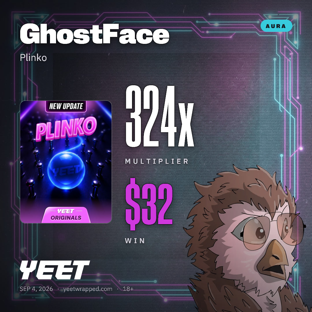 GhostFace hit 324x on Plinko