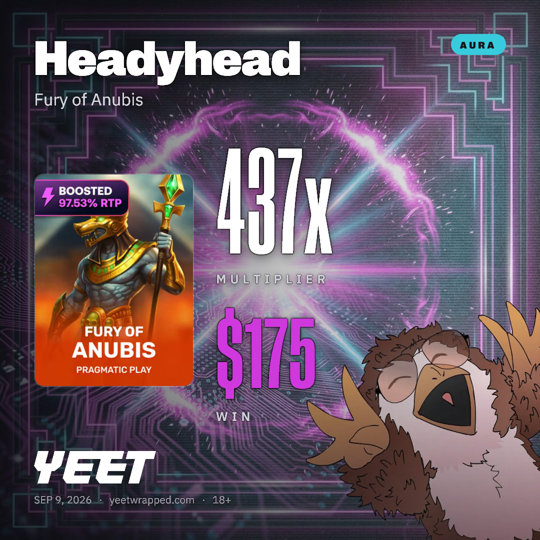 Headyhead hit 436.8x on Fury of Anubis