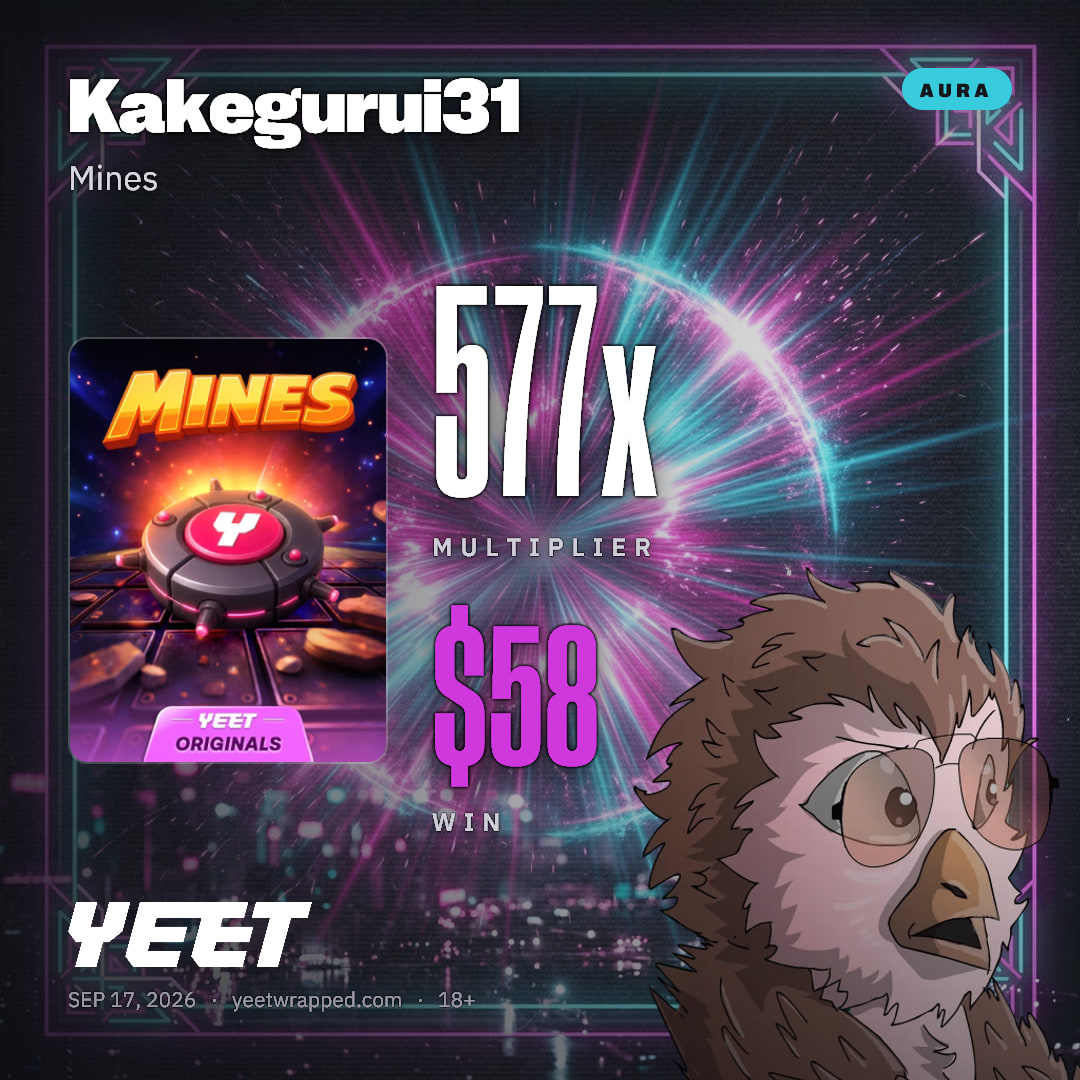 Kakegurui31 hit 576.7x on Mines