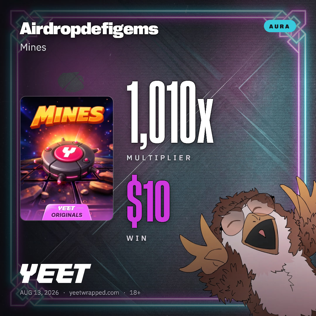 Airdropdefigems hit 1,010x on Mines