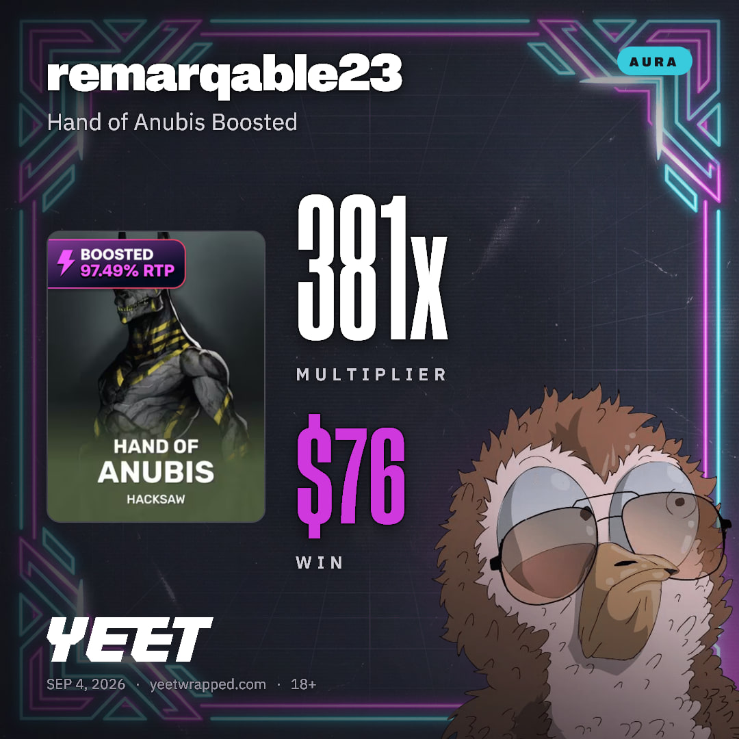 remarqable23 hit 381.2x on Hand of Anubis Boosted
