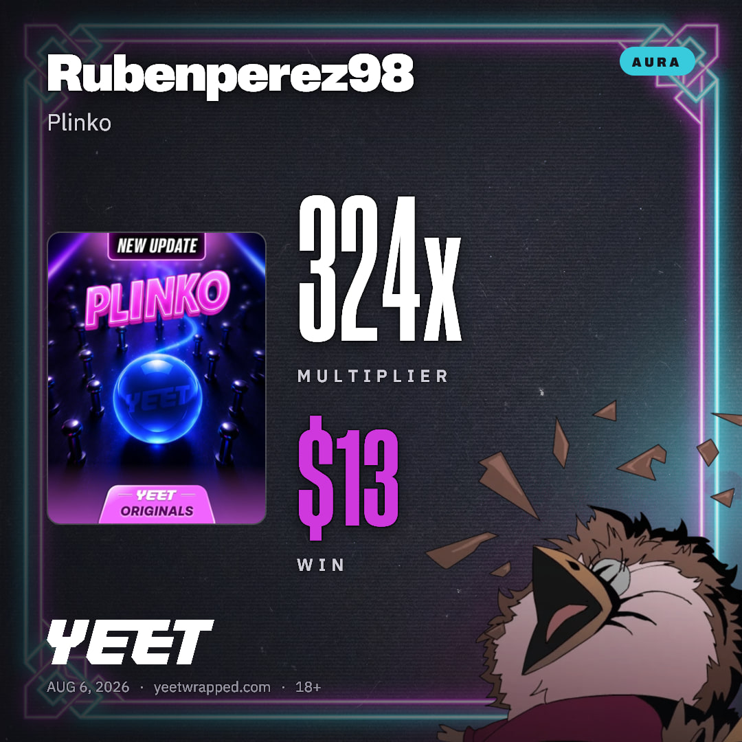 Rubenperez98 hit 324x on Plinko