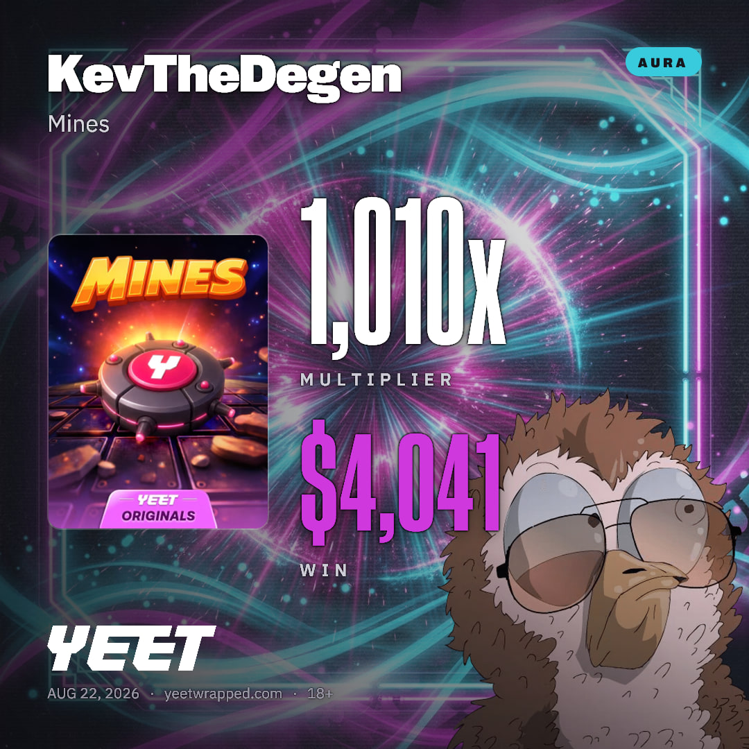 KevTheDegen hit 1,010x on Mines