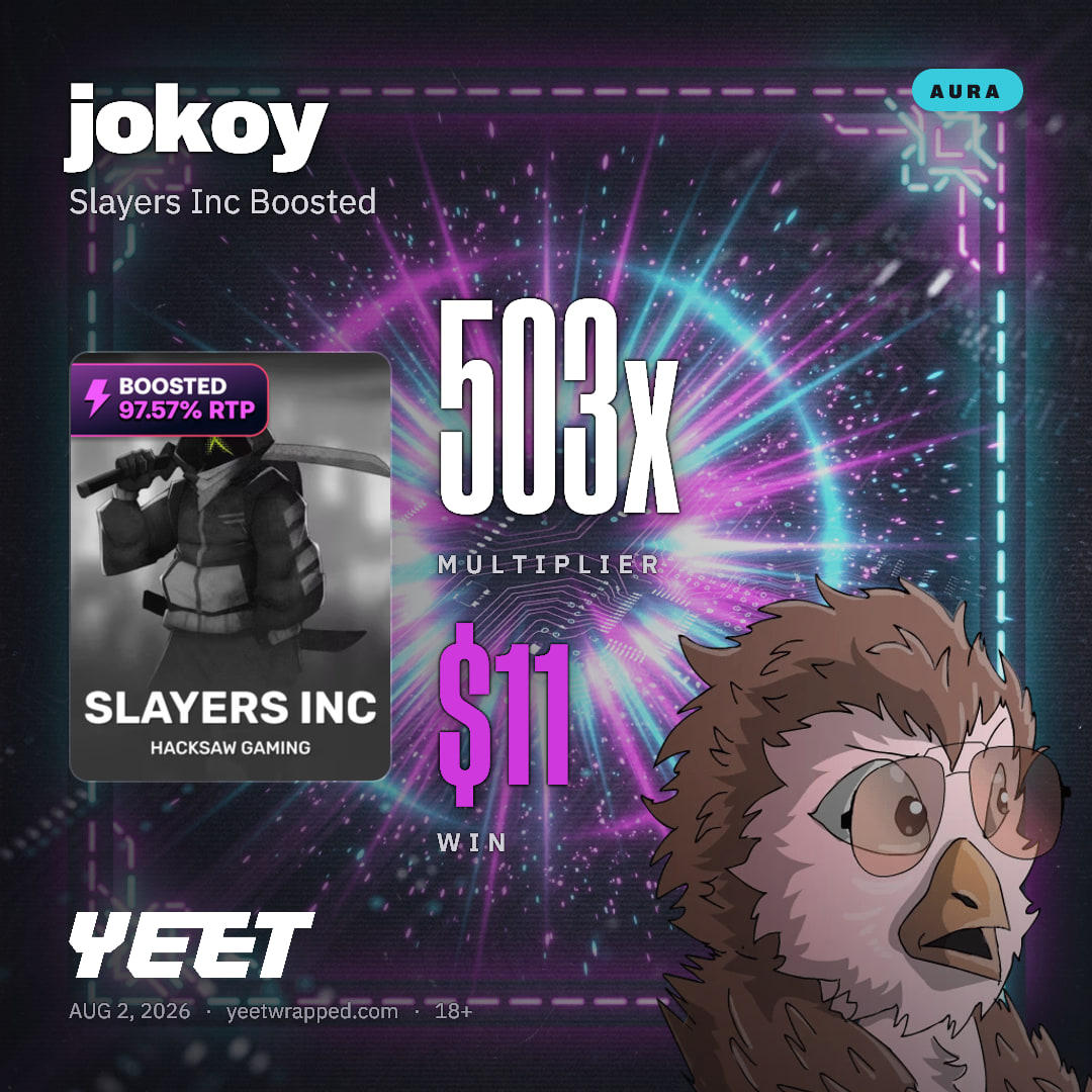 jokoy hit 502.7x on Slayers Inc Boosted