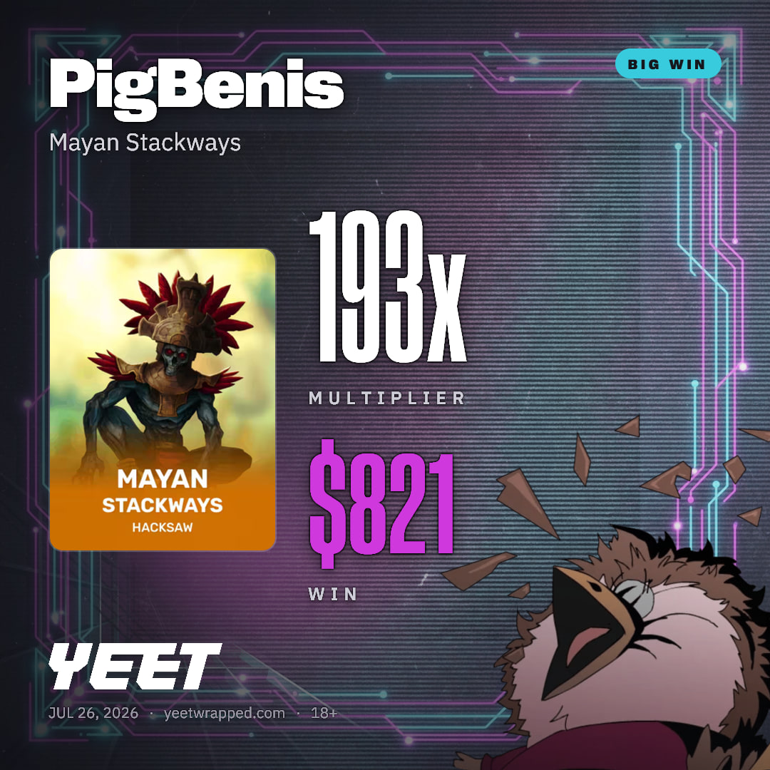 PigBenis hit 192.8x on Mayan Stackways