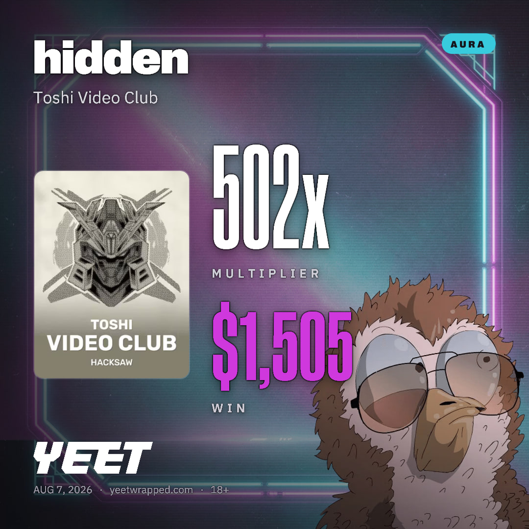 hidden hit 501.8x on Toshi Video Club