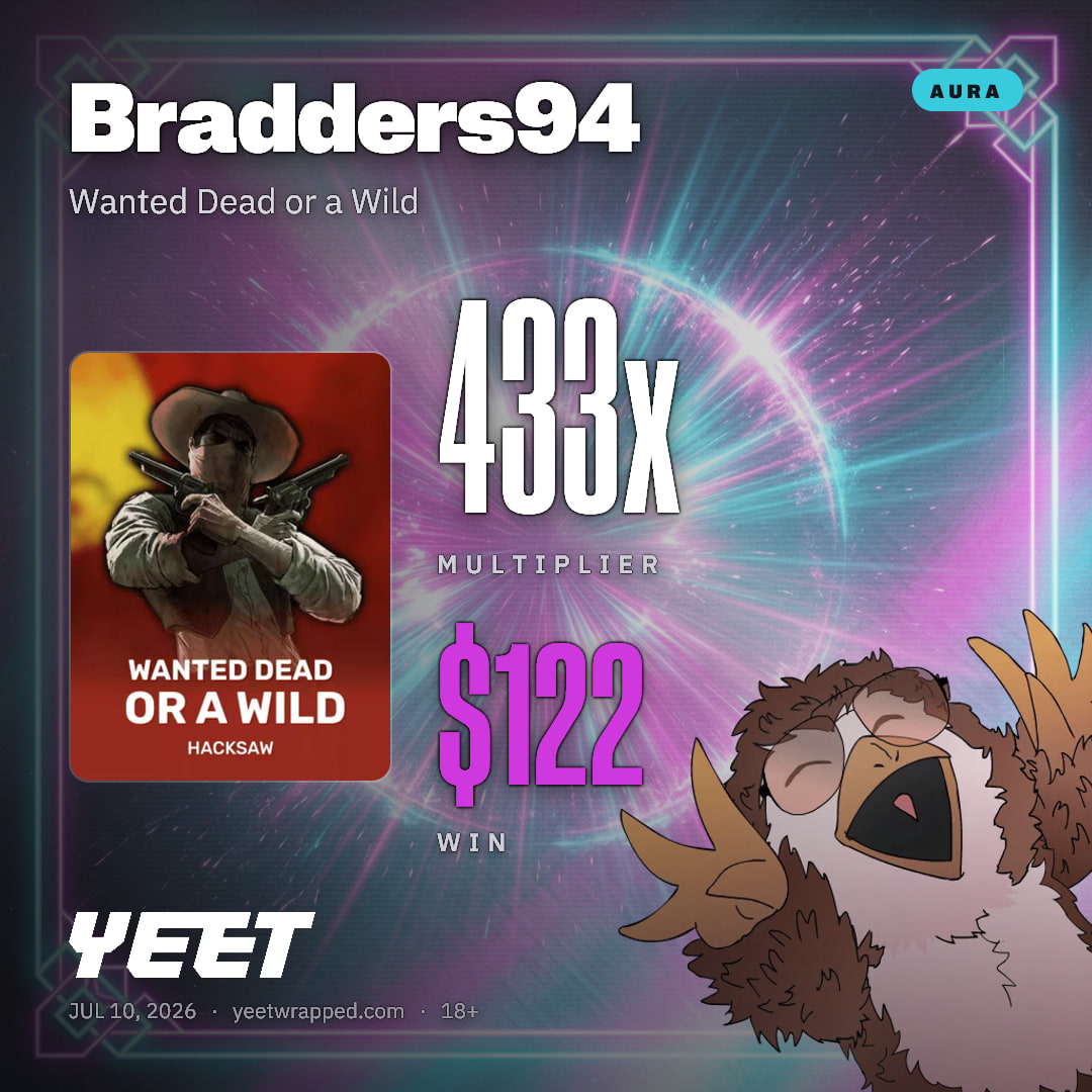 Bradders94 hit 432.5x on Wanted Dead or a Wild
