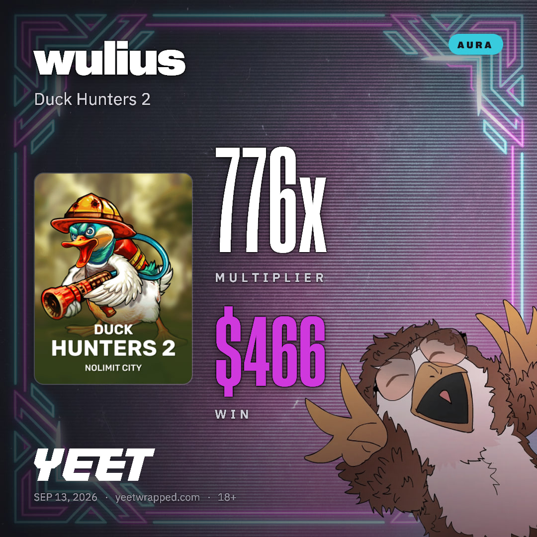 wulius hit 776.4x on Duck Hunters 2
