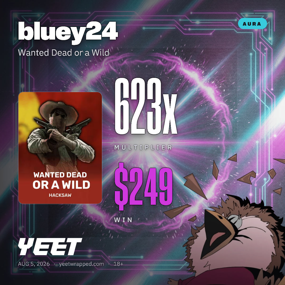 bluey24 hit 622.8x on Wanted Dead or a Wild