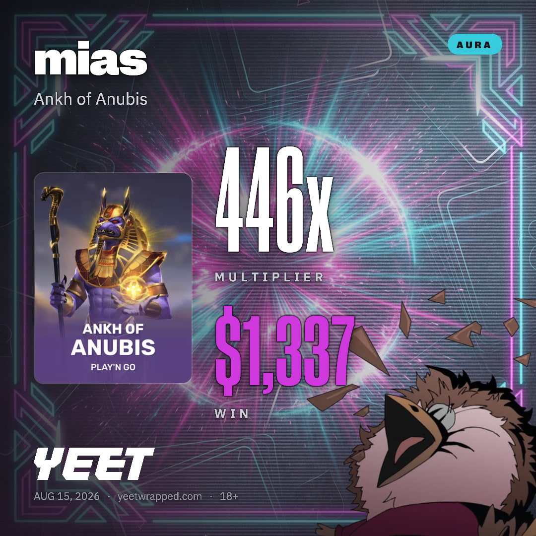 mias hit 445.5x on Ankh of Anubis