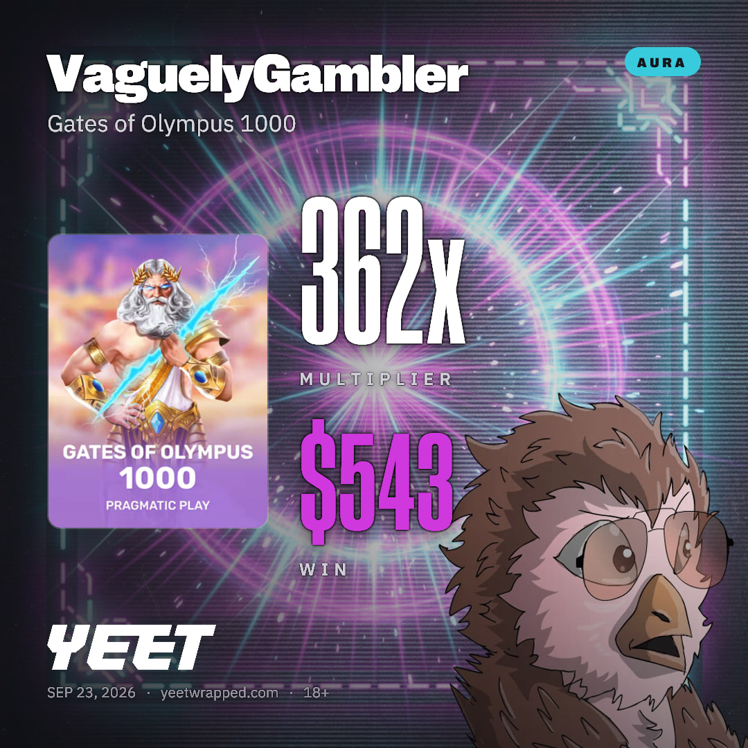 VaguelyGambler hit 361.9x on Gates of Olympus 1000