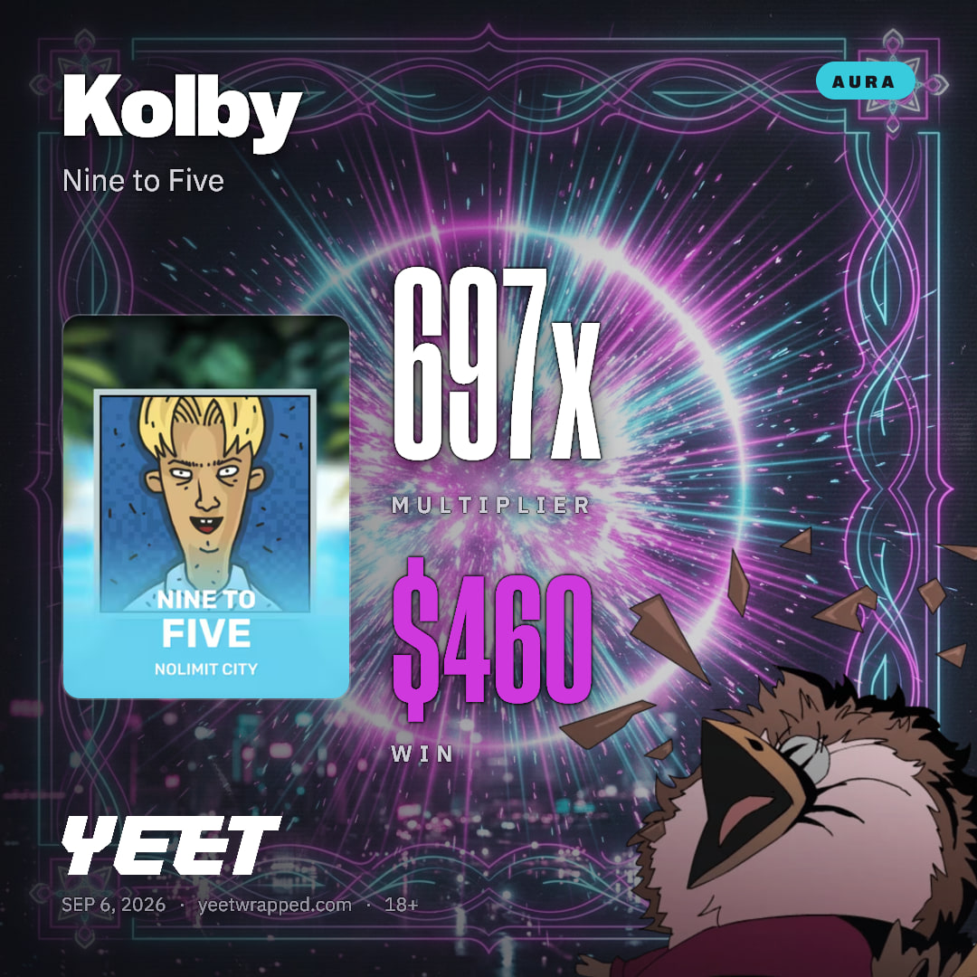 Kolby hit 696.5x on Nine to Five
