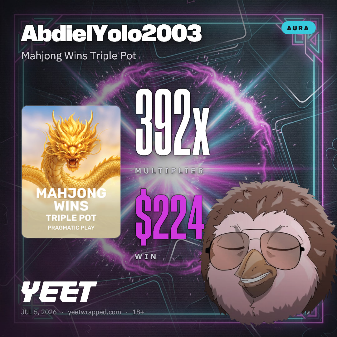 AbdielYolo2003 hit 391.6x on Mahjong Wins Triple Pot